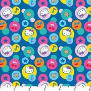 Hello Kitty Big Top Circle Images Blue Cotton HK-28