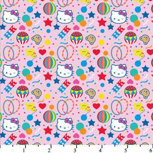 Hello Kitty Big Top Confetti Pink Cotton HK-30