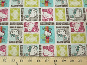 Hello Kitty Peace & Love Aqua Multi Cotton HK-5