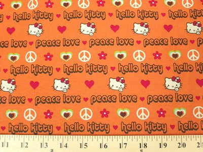 Hello Kitty Peace Orange Cotton HK-6