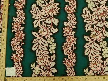 Teal Monstera Floral Hawaiian Cotton HP-522
