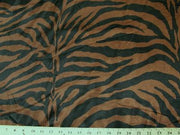 Zebra Charmeuse Satin BROWN/BLACK LARGE