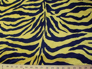 Zebra Charmeuse Satin YELLOW GOLD/BLACK LARGE