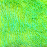 Lime Turquoise Feather Fur MF-4