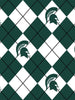 Premium Anti-Pill Michigan State Argyle Fleece B575