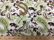 Paisley Minky Cuddle Fur MOCHA OLIVE