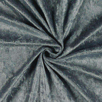 Crushed Panne Velour Velvet Gray Passes NFTA-701 and Small Scale 19 Flammability Tests