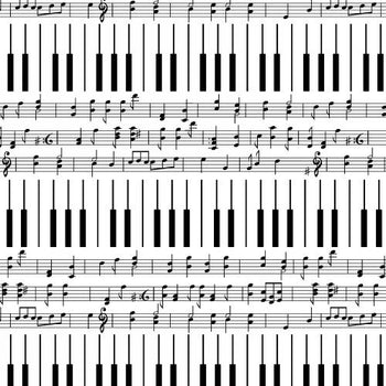 Premium Anti-Pill Piano Keys Fleece A67