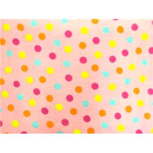 Anti Pill Dots On Pink Fleece 422