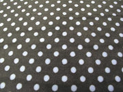 Polka Dot Cuddle Fur BROWN/BABY BLUE