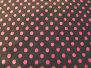 Polka Dot Cuddle Fur BROWN/FUCHSIA