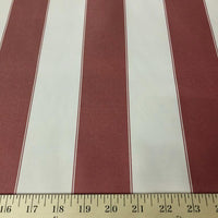 Outdoor Water-UV Resistant Canvas RED IVORY STRIPED