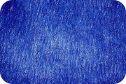 Long Pile METALLIC SHAGGY fur ROYAL BLUE