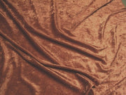 Crushed Panne Velour Velvet Rust Lot 2 Passes NFTA-701 and Small Scale 19 Flammability Tests