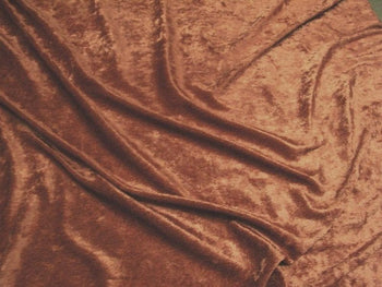 Crushed Panne Velour Velvet Rust Lot 2 Passes NFTA-701 and Small Scale 19 Flammability Tests