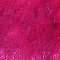 Long Pile METALLIC SHAGGY fur HOT PINK