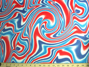 Red White Blue Swirls Spandex SP-21