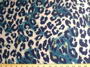 Teal Jaguar Leopard Spandex SP-51