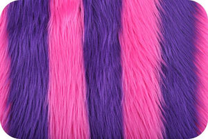Striped Shaggy Fur HOT PINK/PURPLE SF-4 "LAST PIECE MEASURES 29 INCHES"