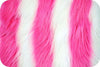 Striped Shaggy Fur HOT PINK/WHITE SF-6