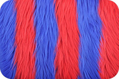 Striped Shaggy Fur RED/BLUE SF-2