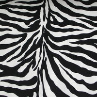 Upholstery Plush Velvet Prints LARGE BLACK WHITE ZEBRA