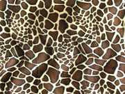 Velboa Animal Skins Fur Med Brown Giraffe "55 YARD ROLL"