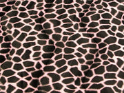 Velboa Animal Skins Fur Giraffe Pink Black