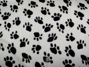 Velboa Paw Prints WHITE