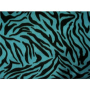 Zebra Black Turquoise Fleece